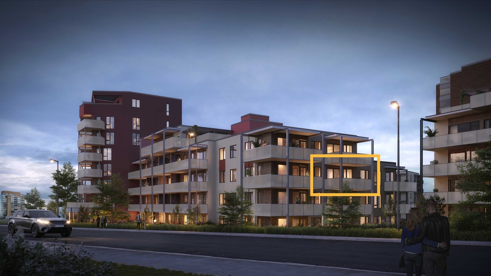 Leiligheten har en god beliggenhet i byggets 3. etasje med romslig, sørvendt balkong. Illustrasjon, avvik vil forekomme. Galleribilde