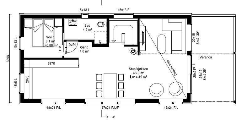 Plantegning 2. etasje Galleribilde