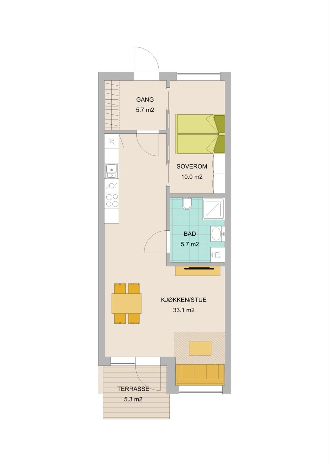 Plantegning 1. etg og leiligheter i 2 etg med størrelse 56 BRA-i.jpg Galleribilde