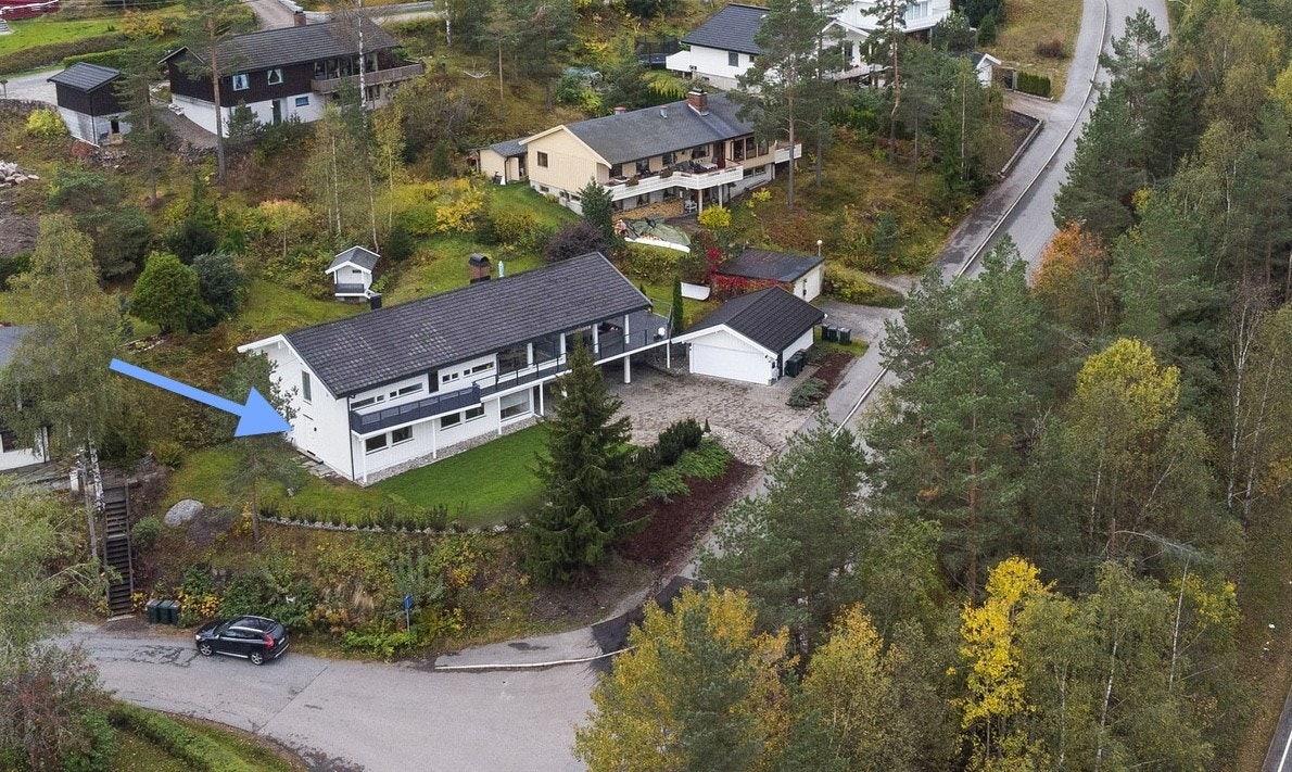 Oversiktsbilde, inngang blå pil Galleribilde