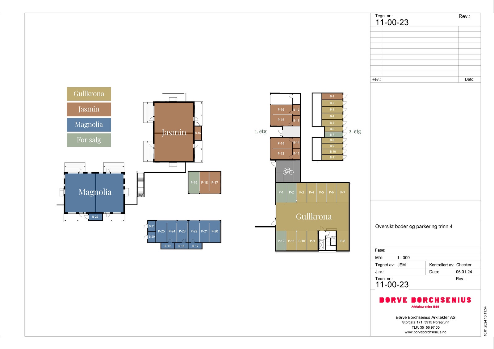 Plantegning parkering og boder Galleribilde
