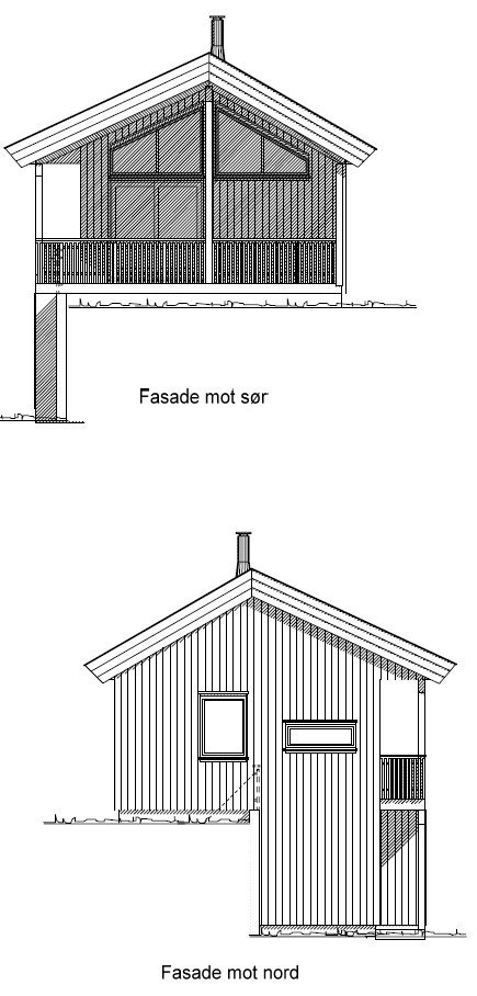 Fasade nord og sør Galleribilde