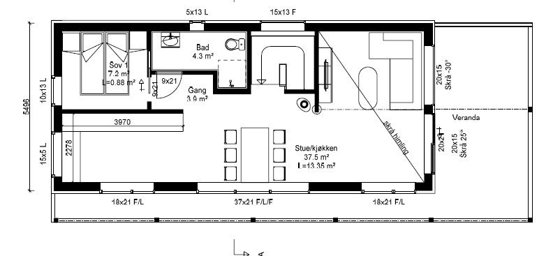 Plantegning 2. etasje Galleribilde