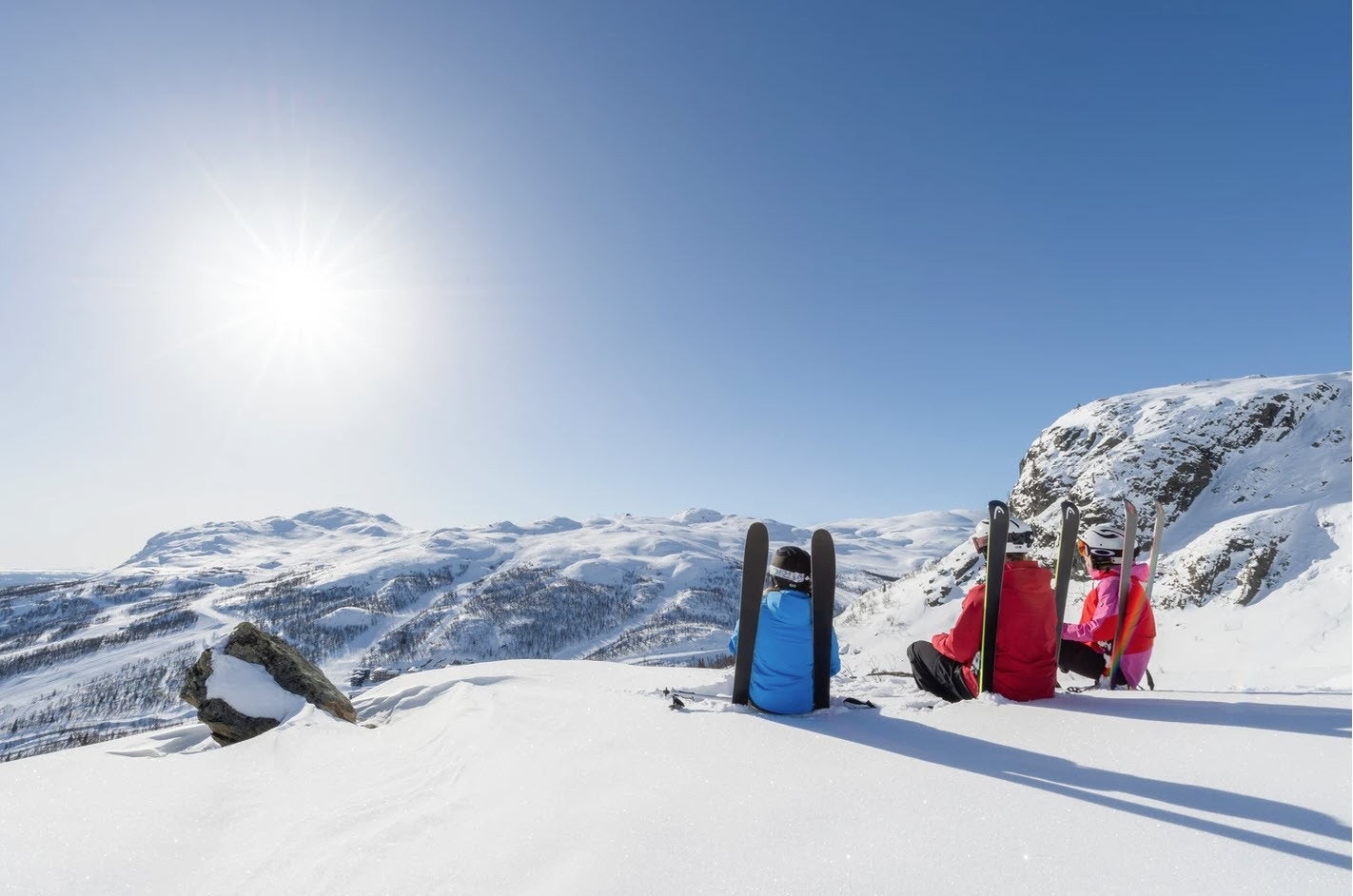 Skikjøring fra tre topper Galleribilde