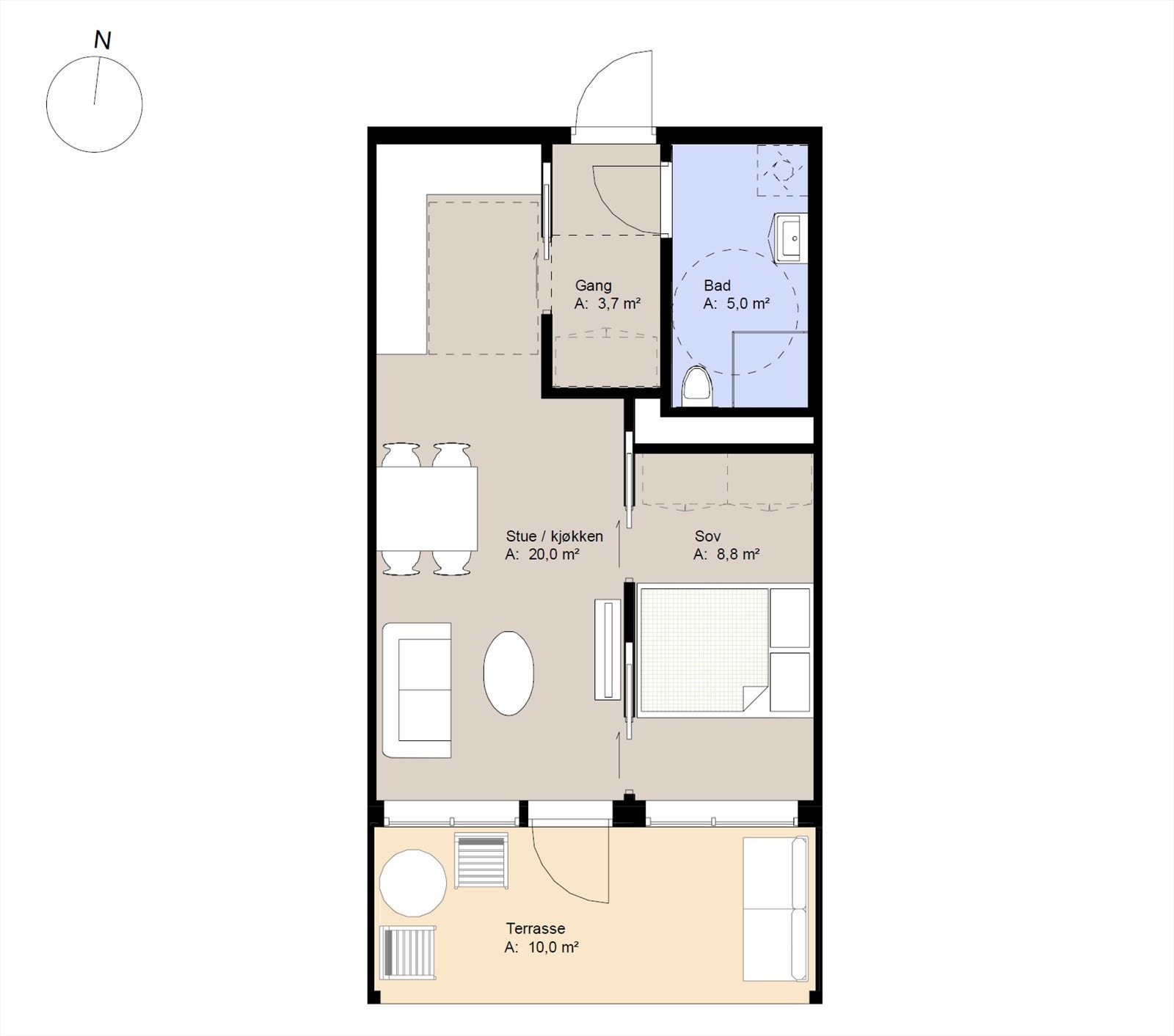 Leilighet 102 andel 2 Galleribilde