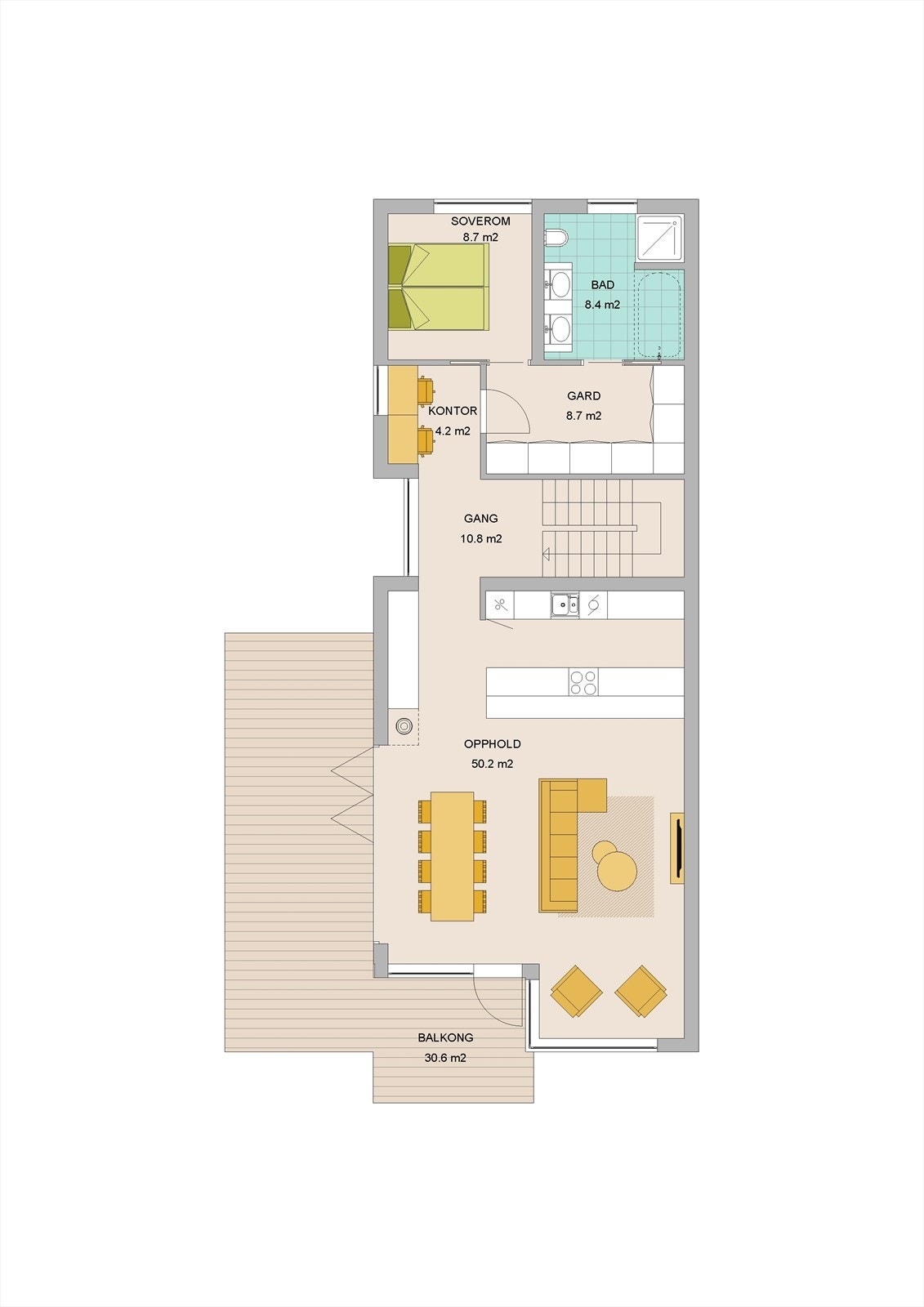 Plantegning 2.etasje Bolig A Galleribilde