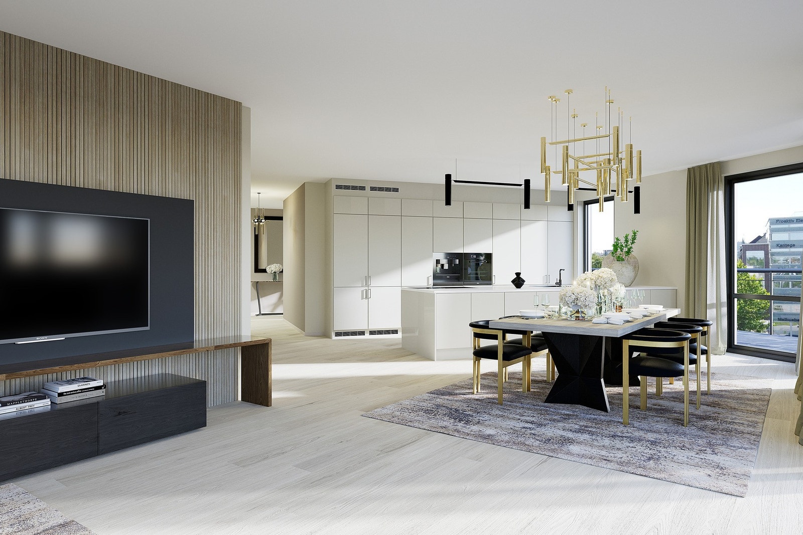 På leilighetene fra 114 kvm og oppover vil kjøkken bli levert av annerkjente Røskaft kjøkkenstudio med Miele hvitevarer. Illustrasjon, avvik vil forekomme. Galleribilde