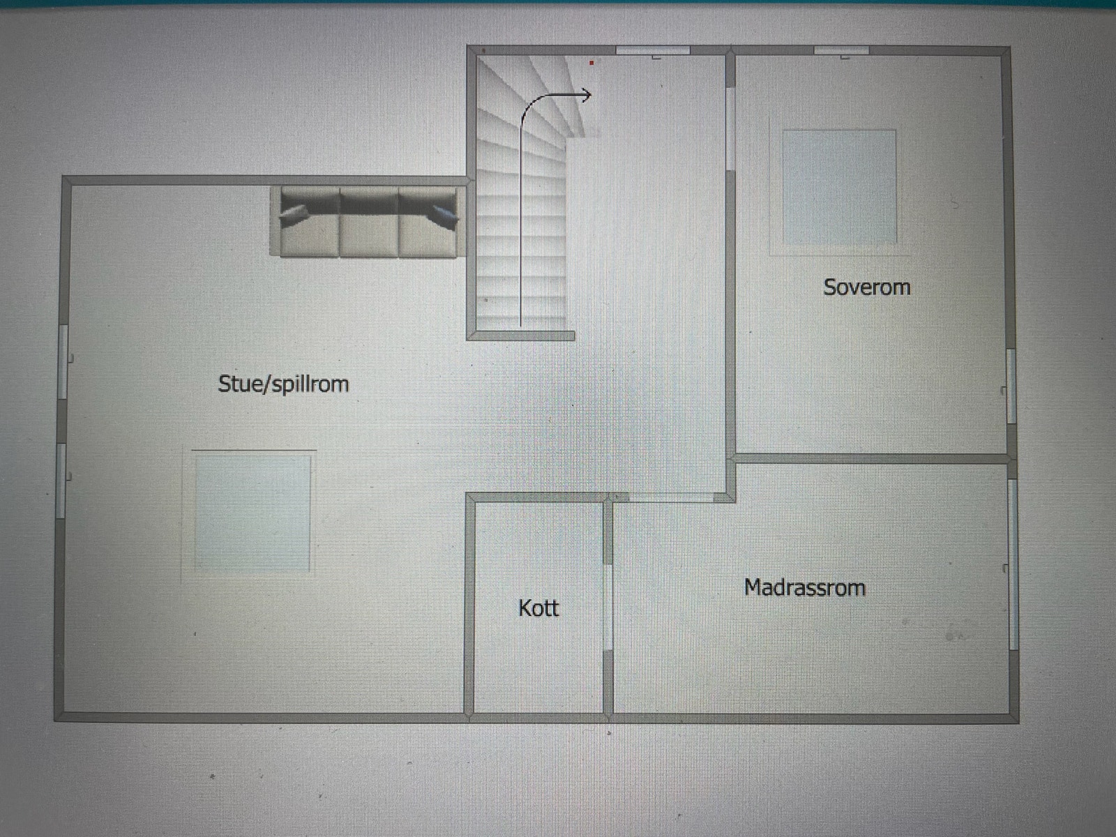 Planløsning 2. etasje Galleribilde