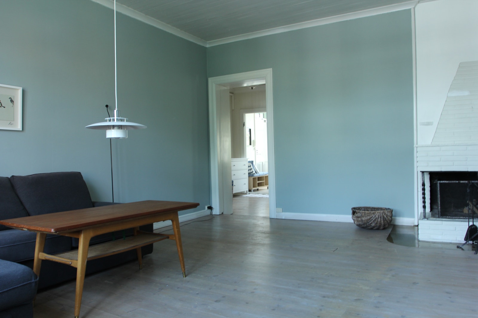 Stue med peis Galleribilde