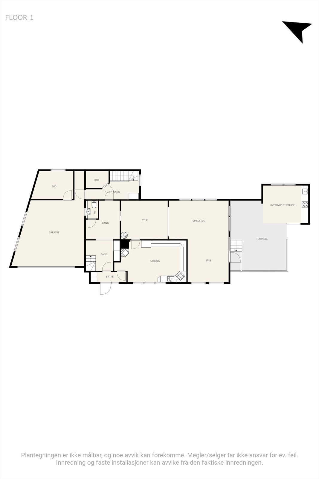 Plantegning 1. etasje. Galleribilde