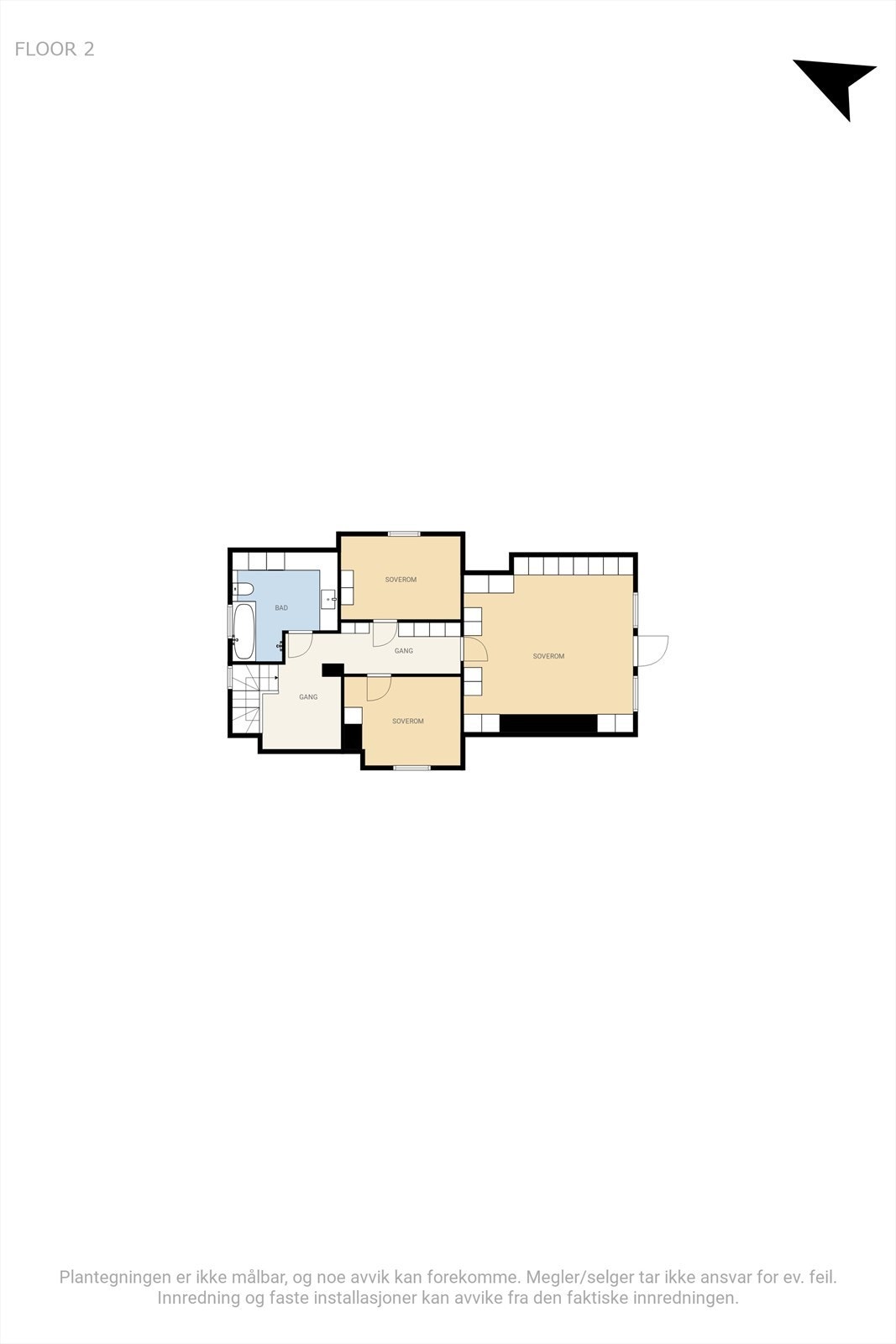Plantegning 2. etasje. Galleribilde