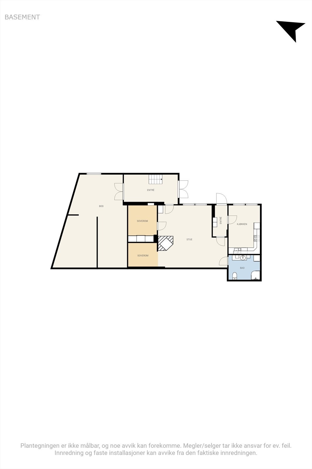 Plantegning kjeller. Galleribilde