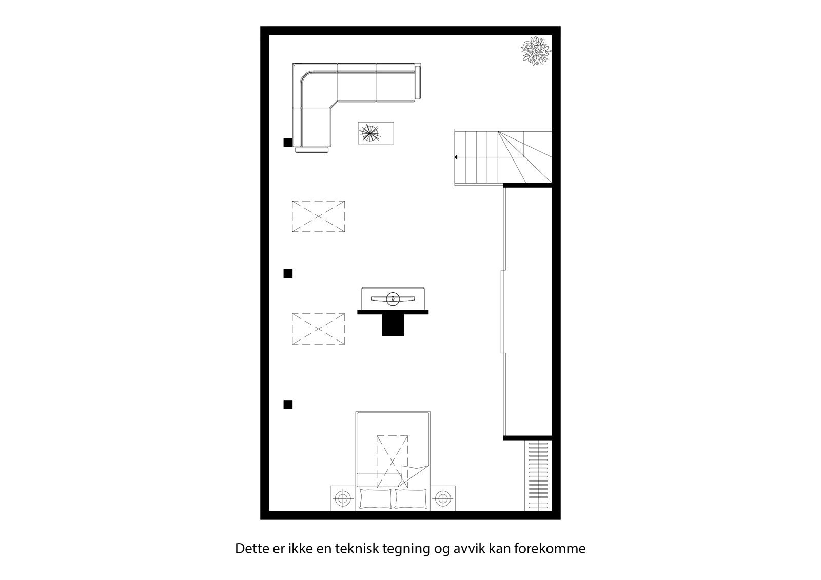 Plantegning loft Galleribilde
