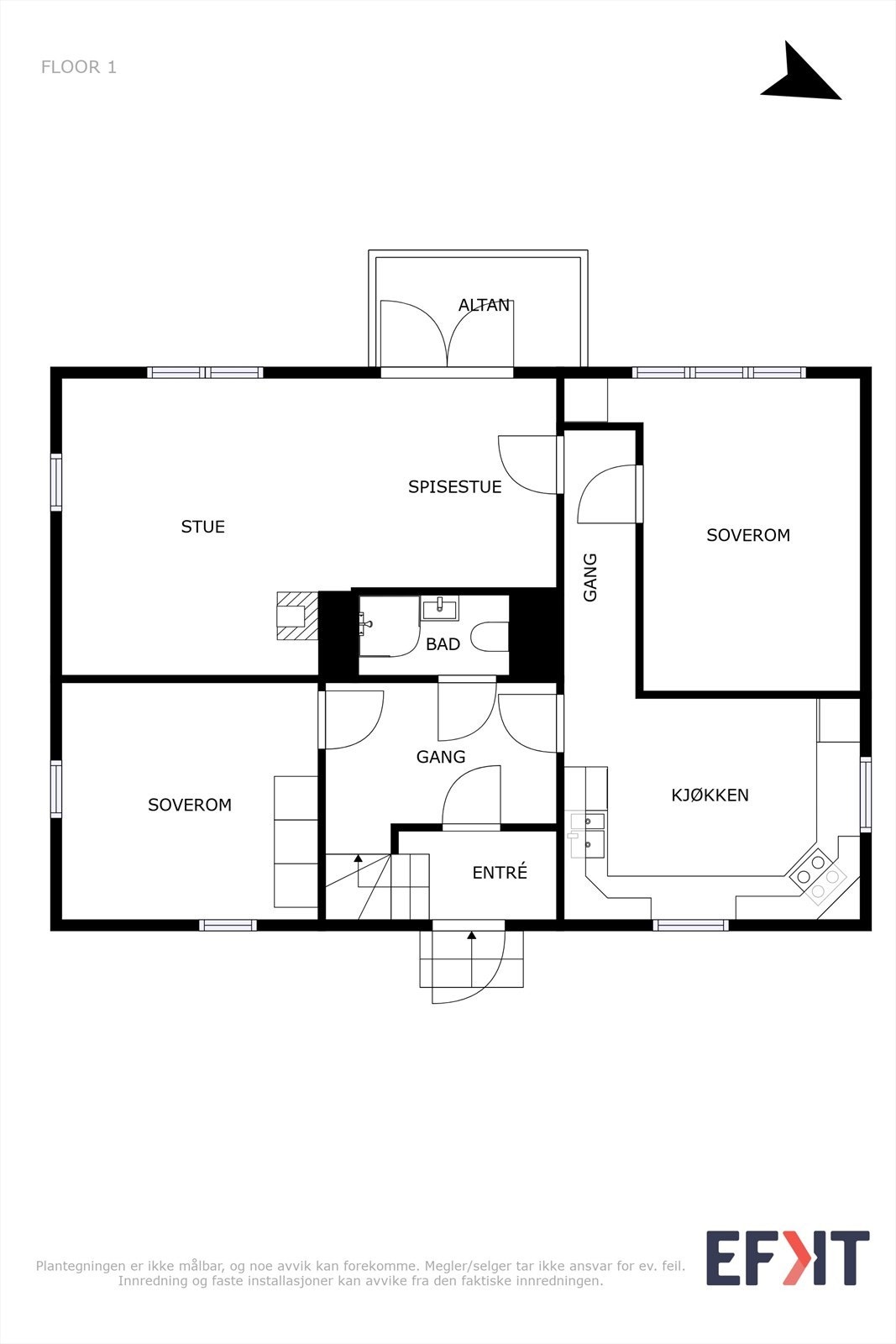 Planskisse 1. etasje Galleribilde