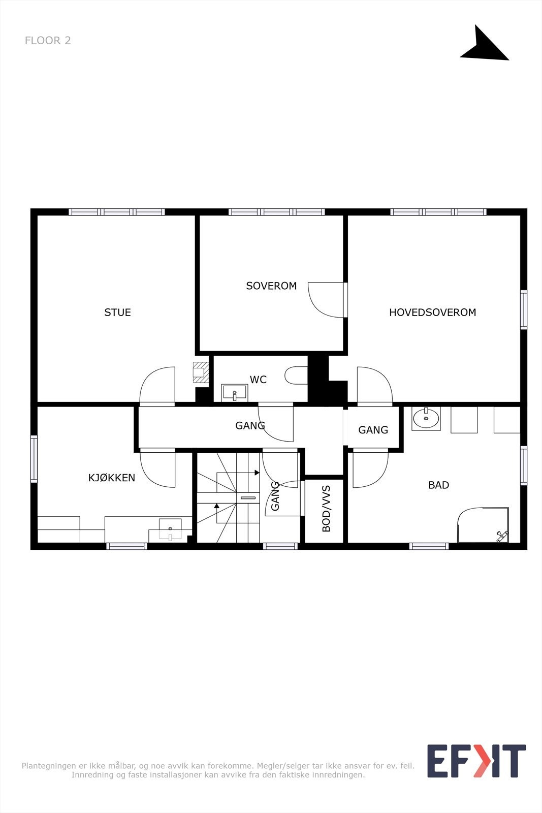 Planskisse 2. etasje Galleribilde