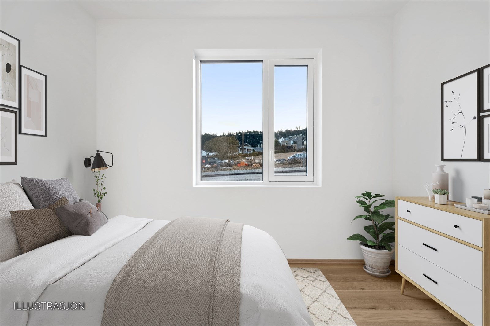 Soverommet strekker seg over 7 kvm, og har god plass til møblering etter eget ønske. Galleribilde