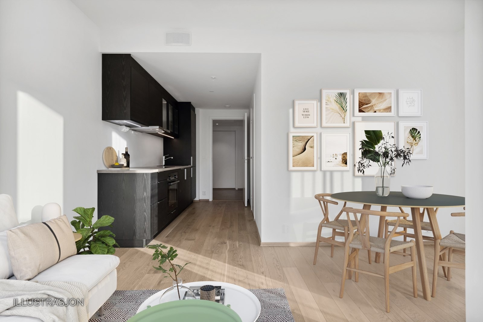 Leiligheten er ikke bebodd, og har heller ikke vært det. Her har du mulighet til å flytte rett inn i en nyoppført leilighet som førstemann, hvor det gjenstår hele 5 års nyboliggaranti fra utbygger. Galleribilde