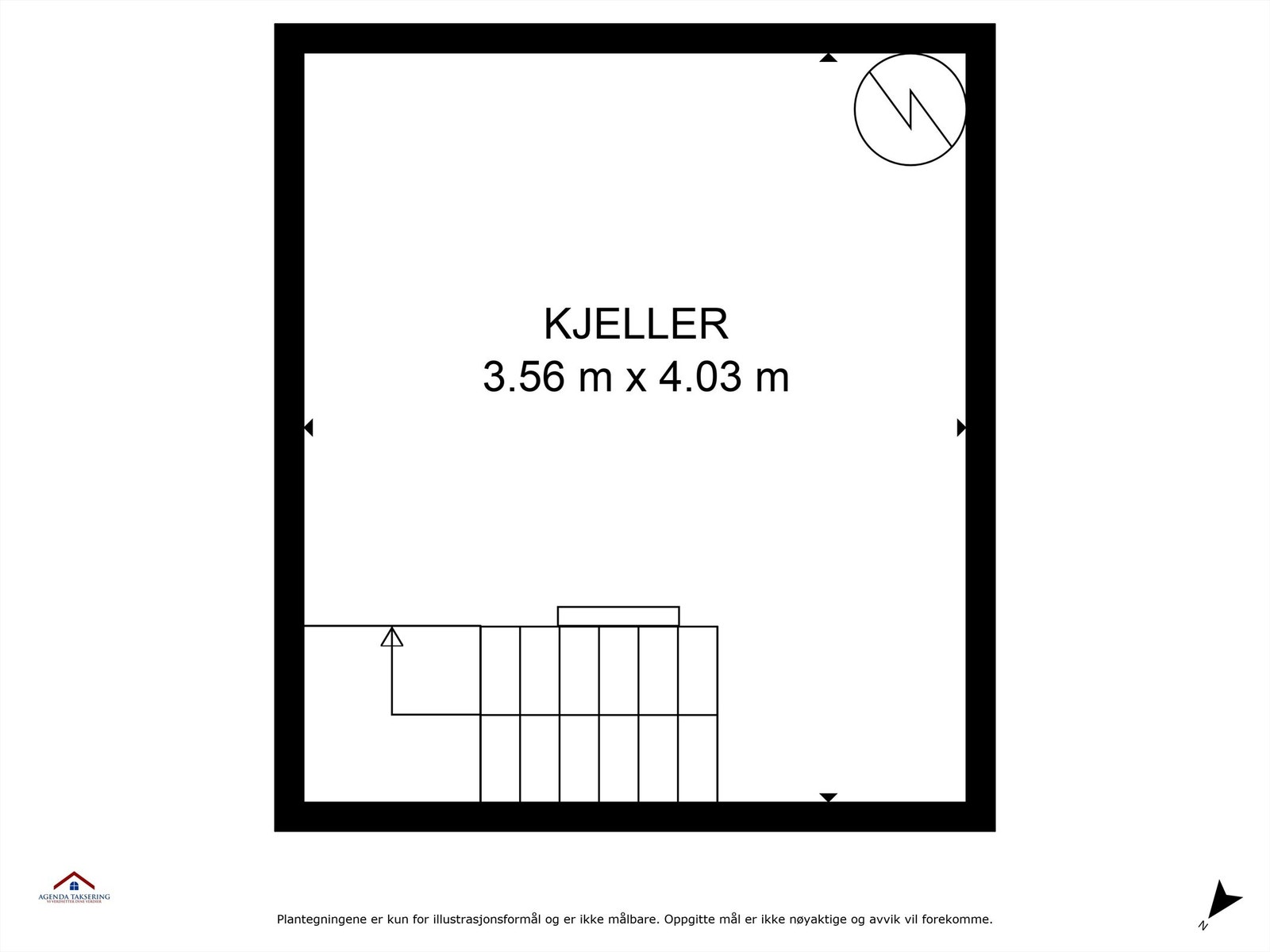 Praktisk kjeller på ca. 14 kvm. Galleribilde