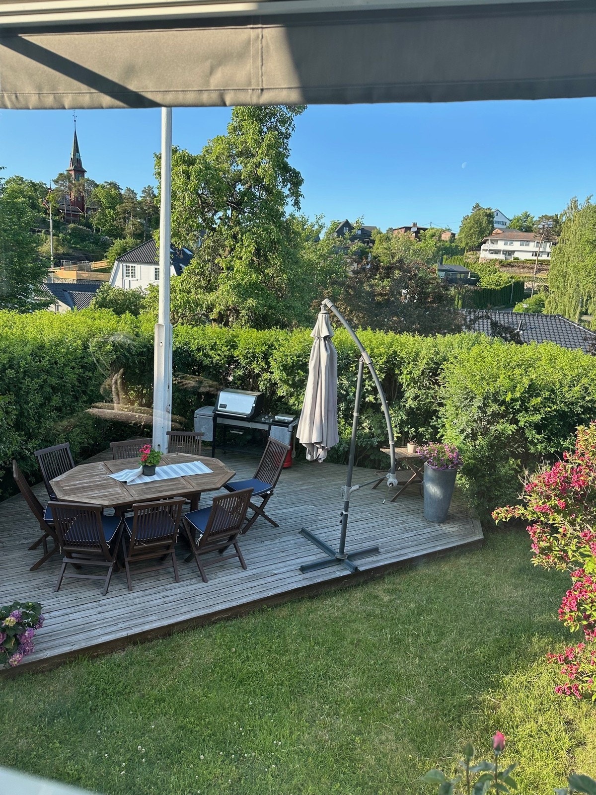 Markterrasse sommer Galleribilde