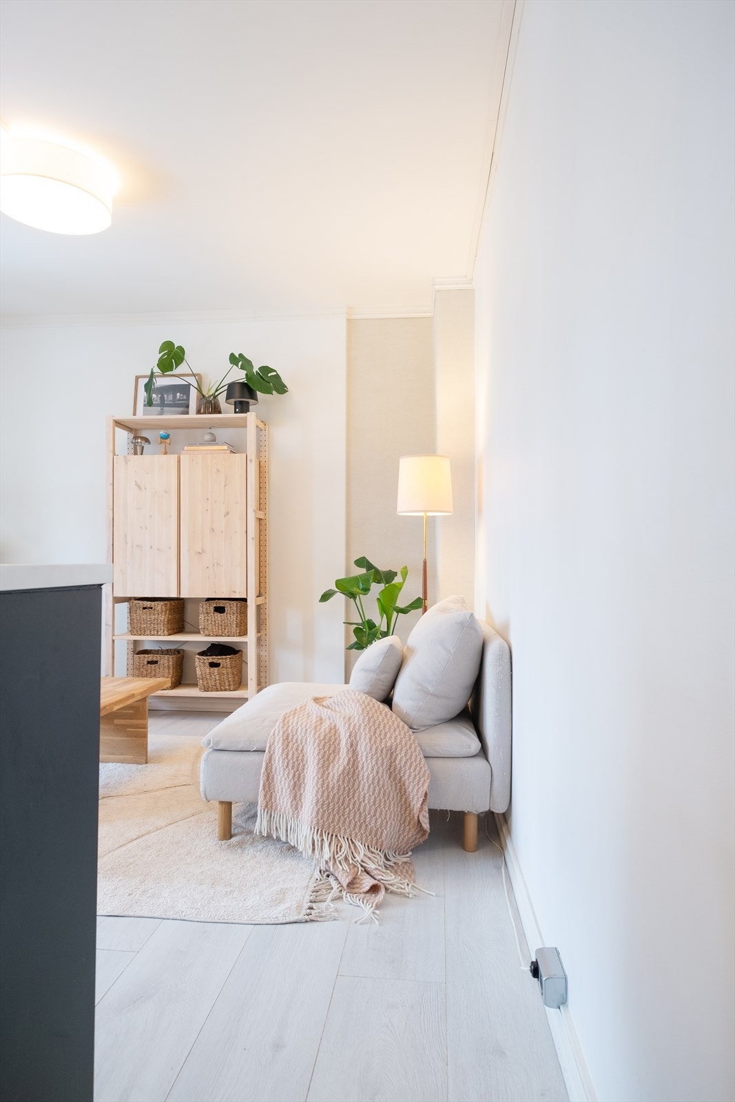 Leiligheten er malt i tidsriktige farger som gir leiligheten en lun atmosfære. Galleribilde