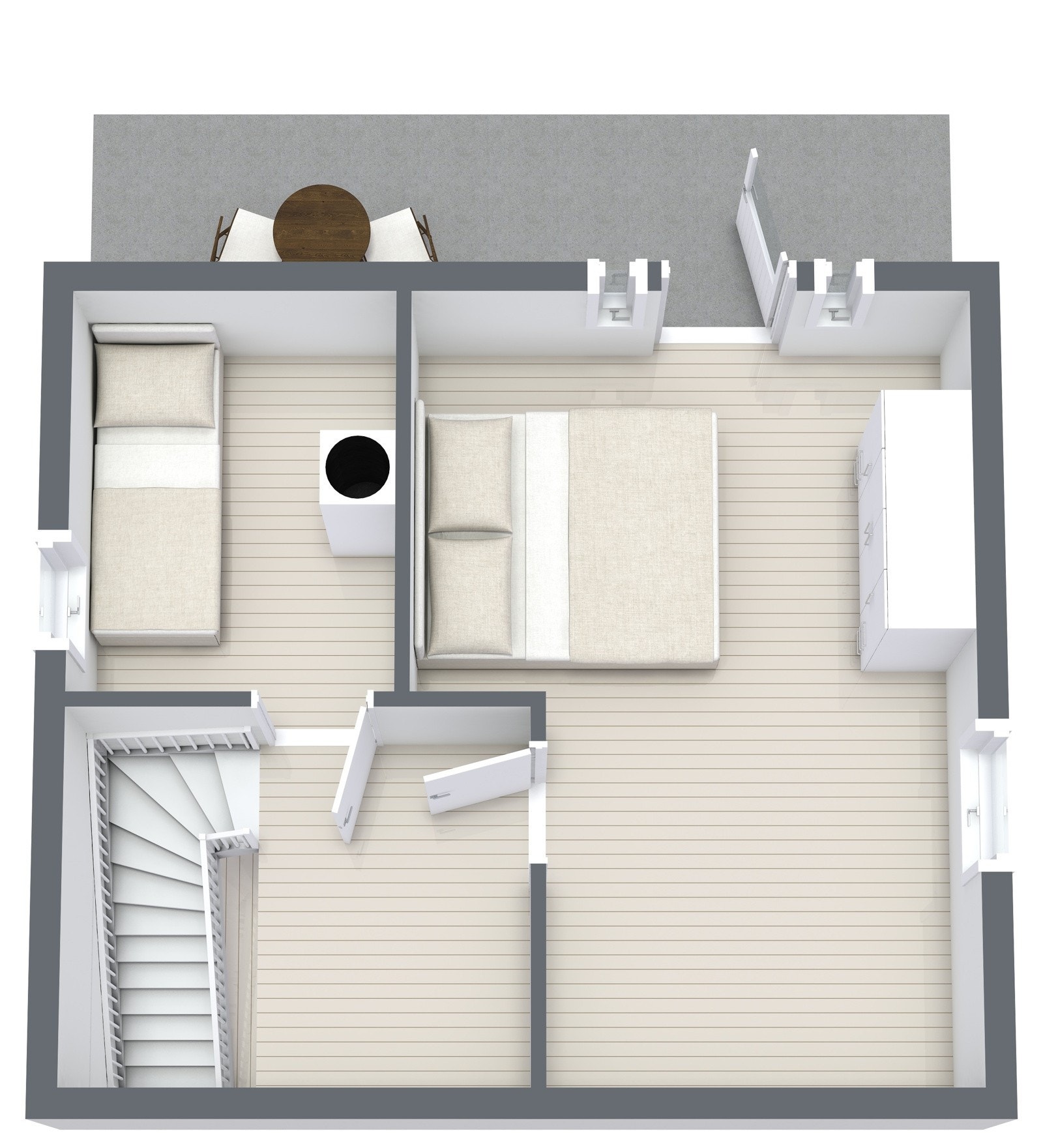 3D Plantegning - Loft. Galleribilde