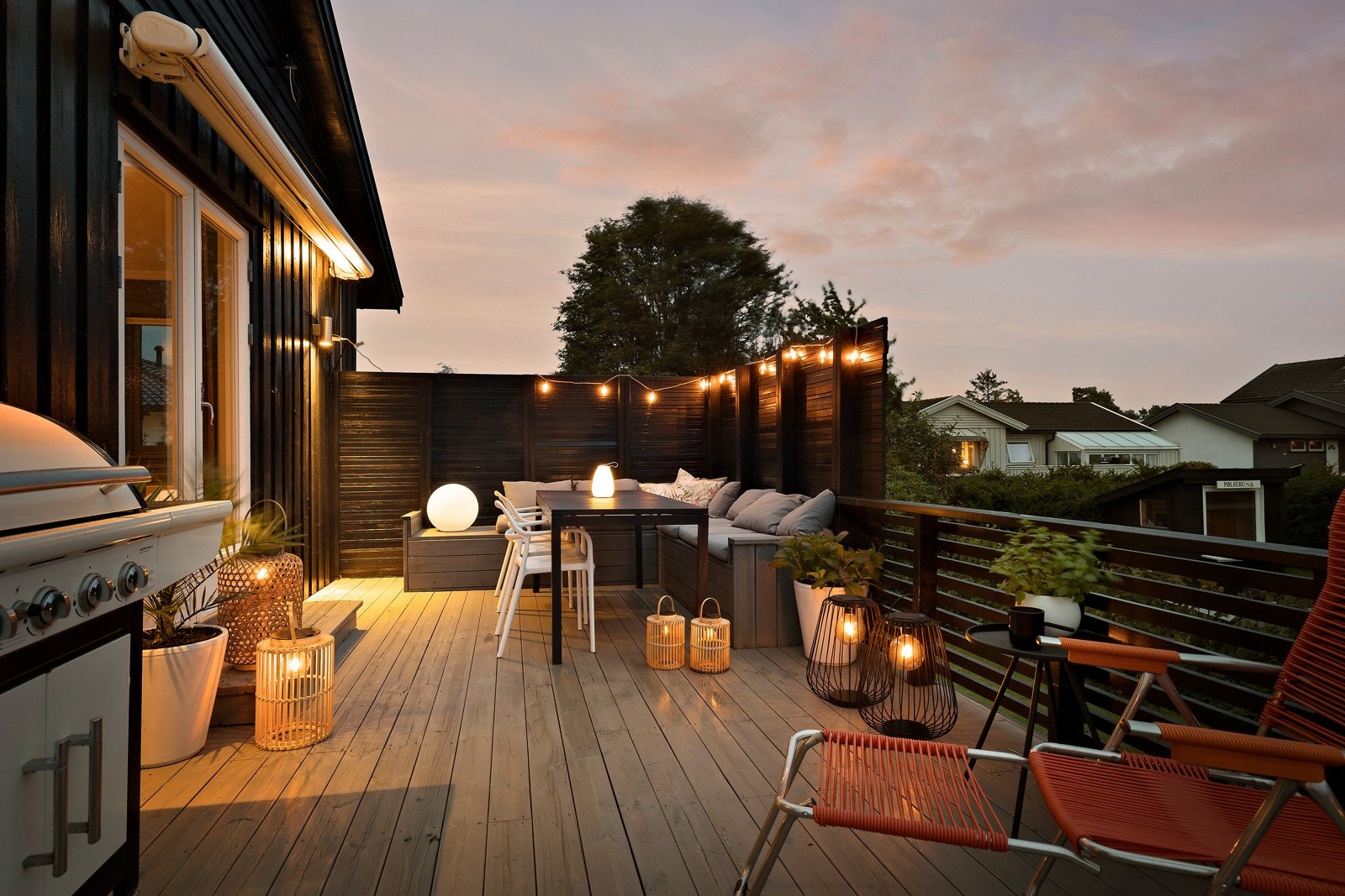 Terrasse kveld Galleribilde
