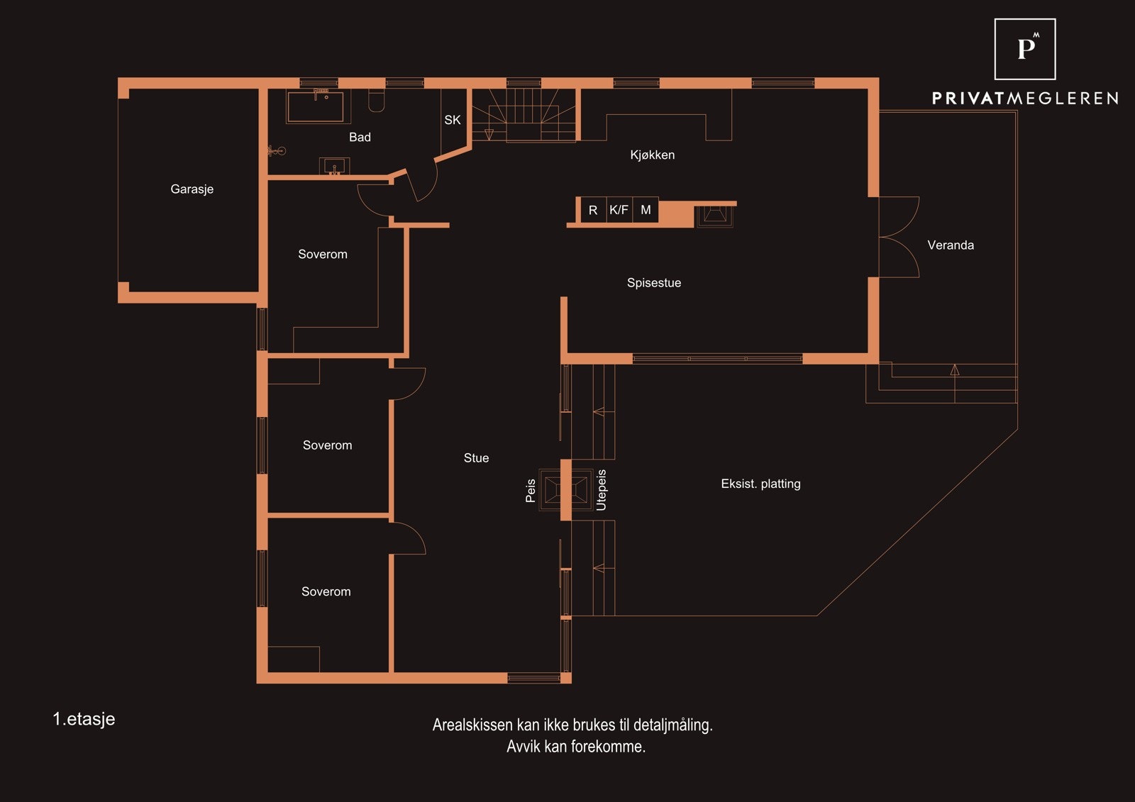 Plantegning 1.etg Galleribilde