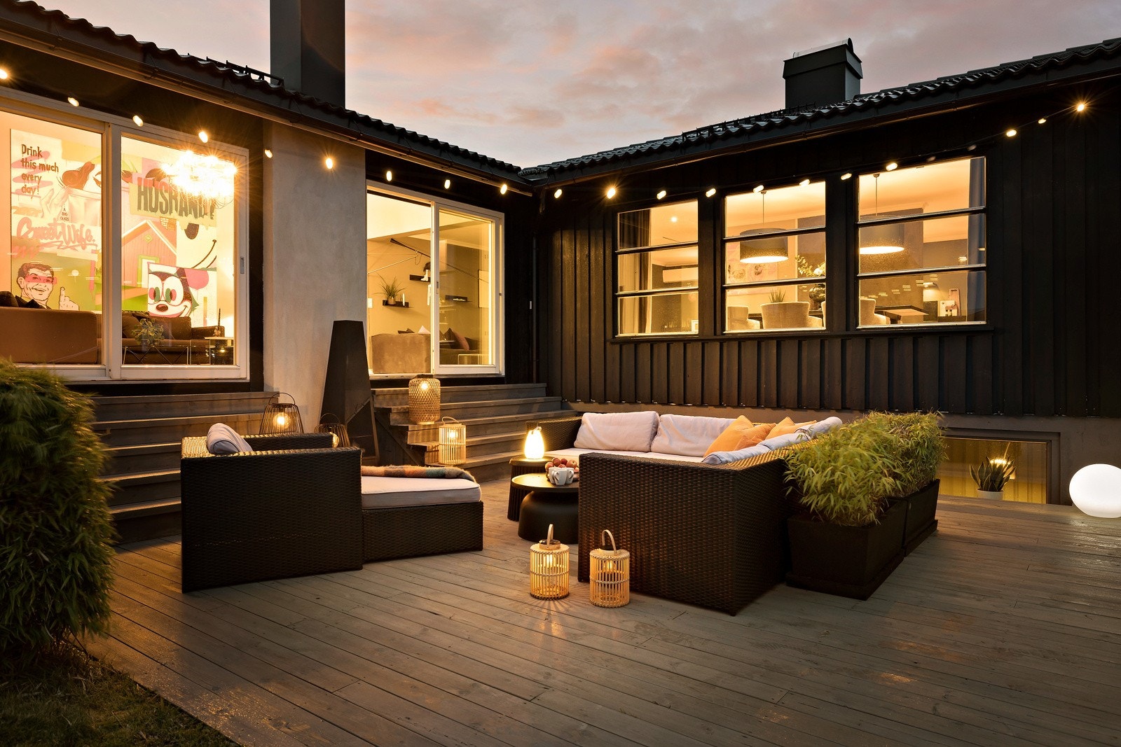 Terrasse kveld Galleribilde