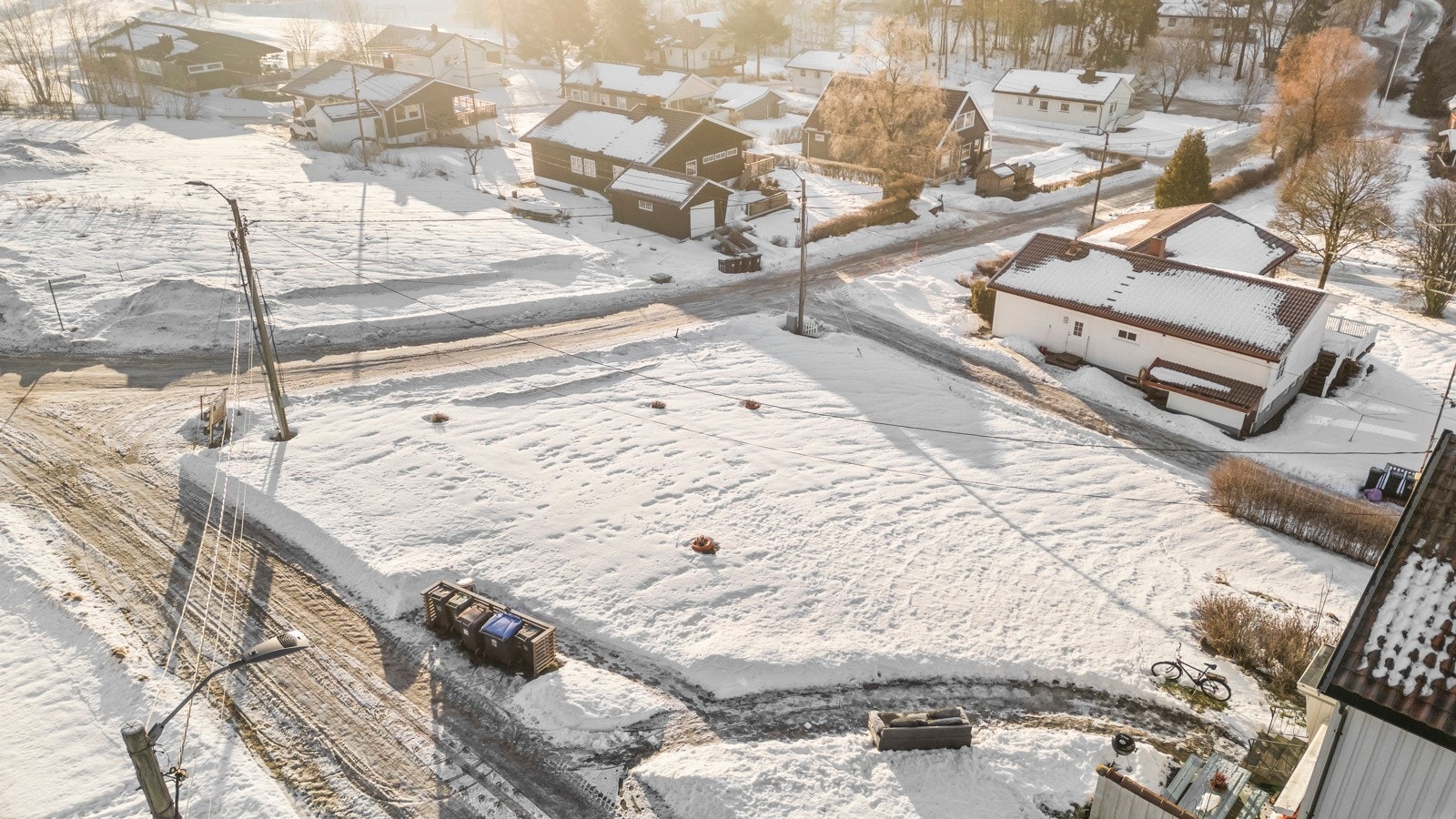 På denne tomten kan man bygge én boenhet og BYA være opptil 30%. Galleribilde