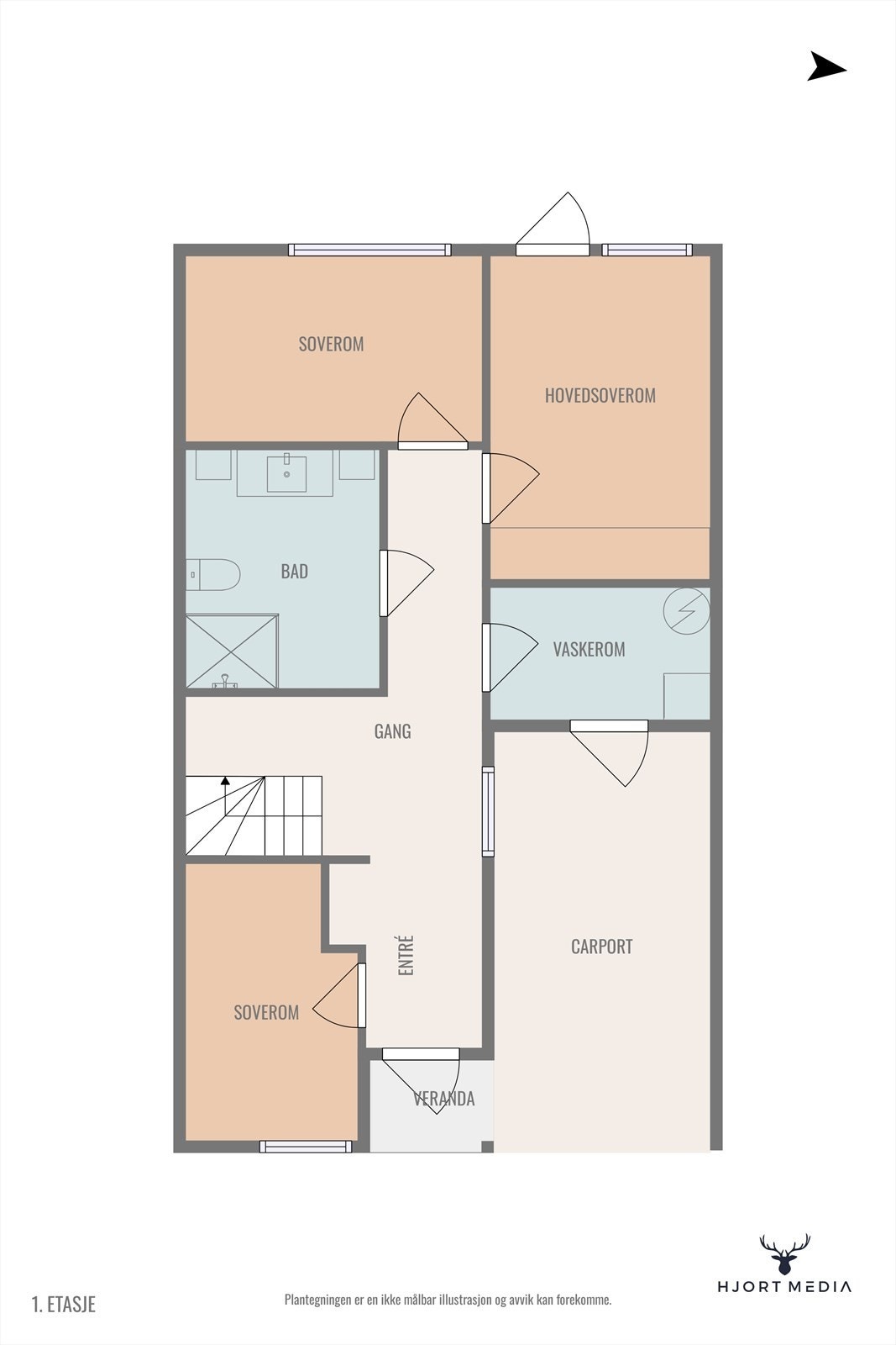 Plantegning 1. etasje. Galleribilde