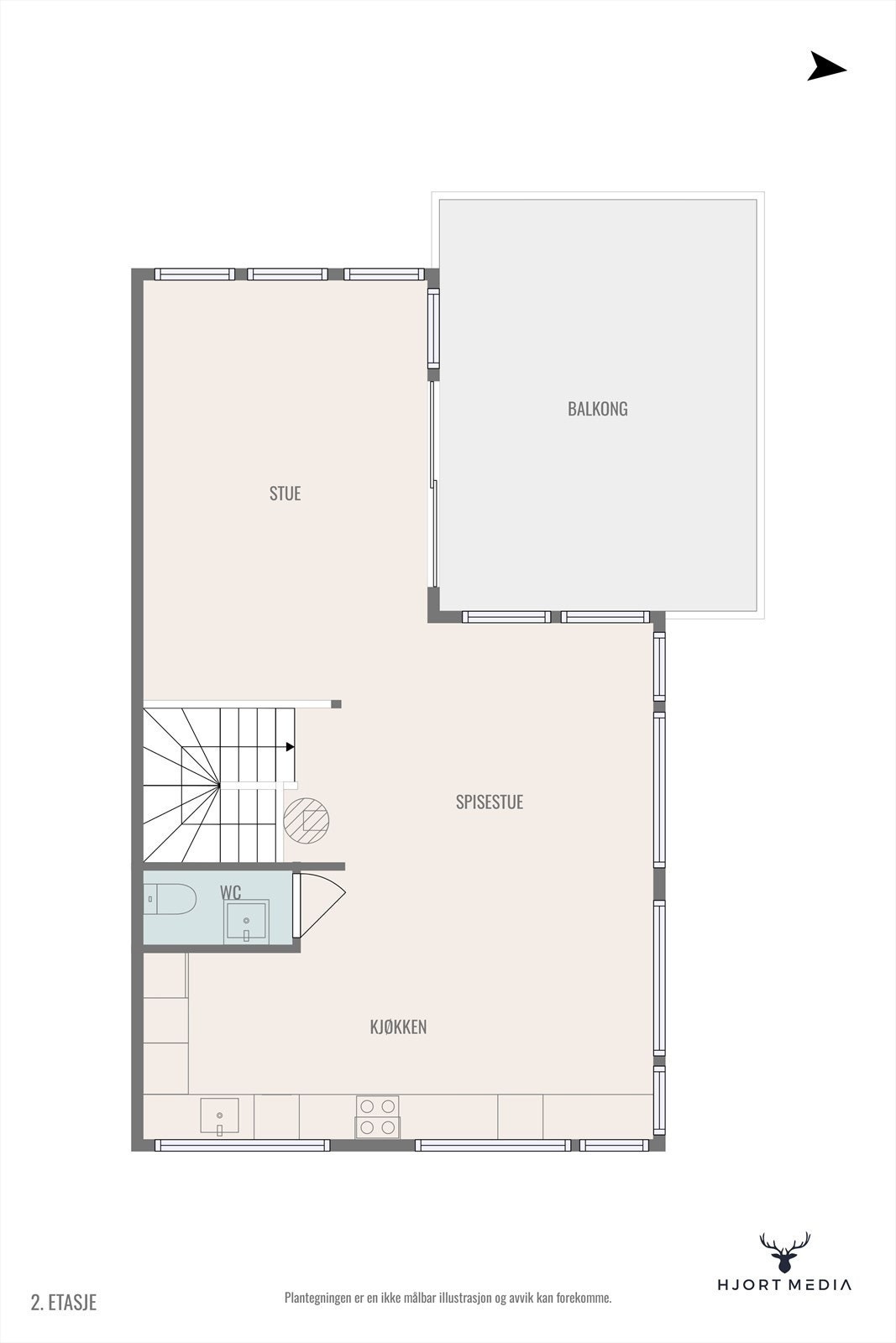 Plantegning 2. etasje. Galleribilde