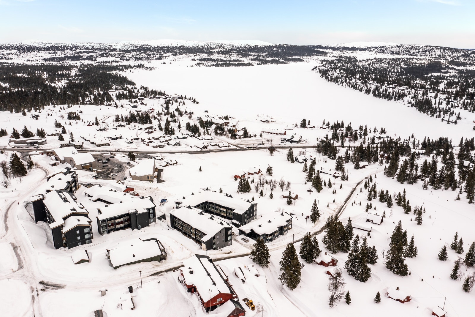 Oversiktsbilde av The View og Sjusjøen sentrum Galleribilde