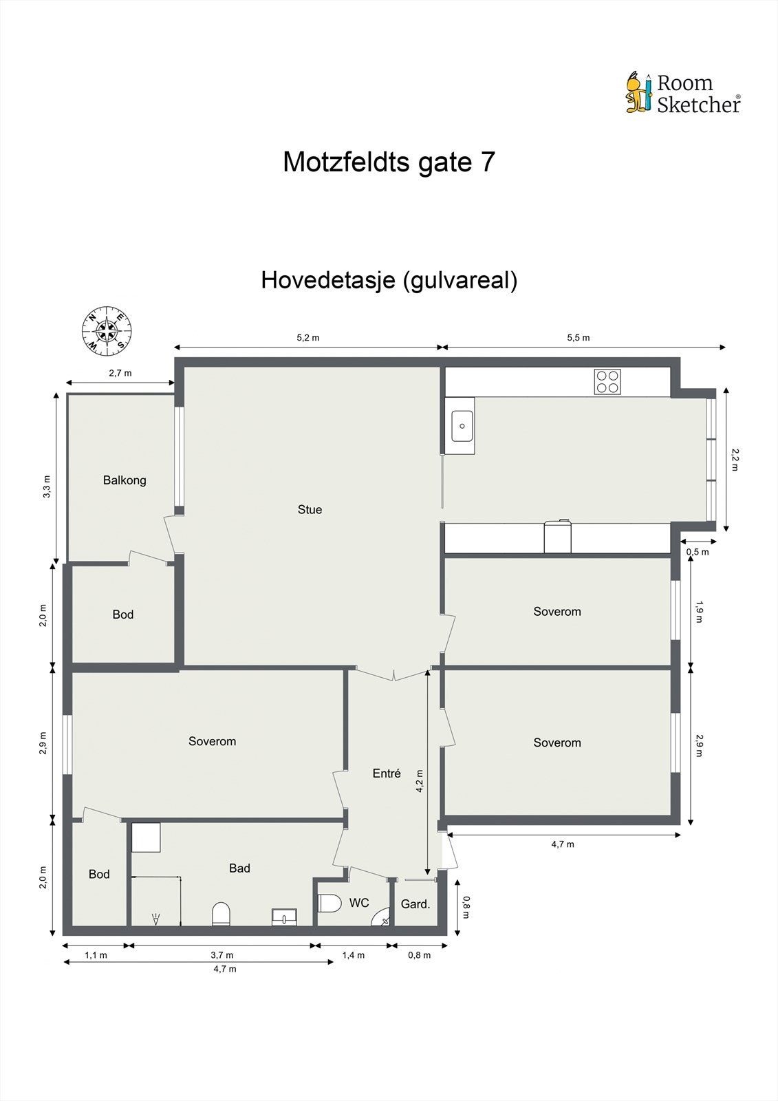 Planskisse 7. etasje Galleribilde