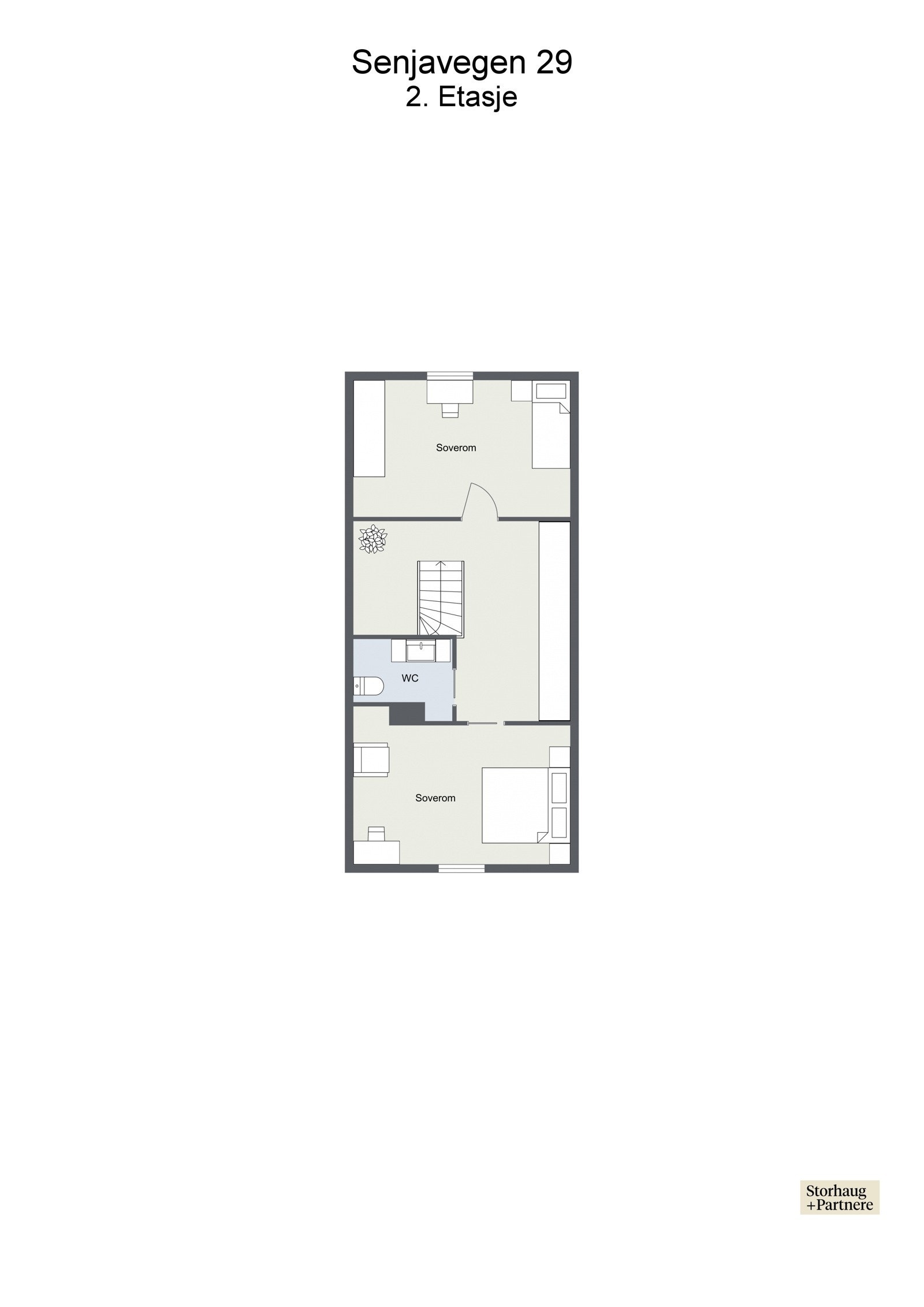 Plantegning, 2. etasje Galleribilde