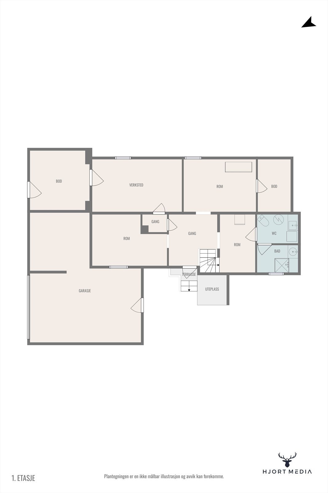 Plantegning underetasje Galleribilde