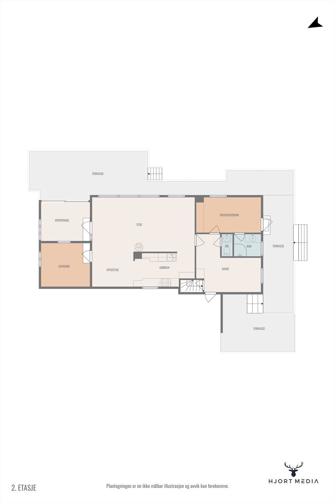 Plantegning hovedetasje Galleribilde