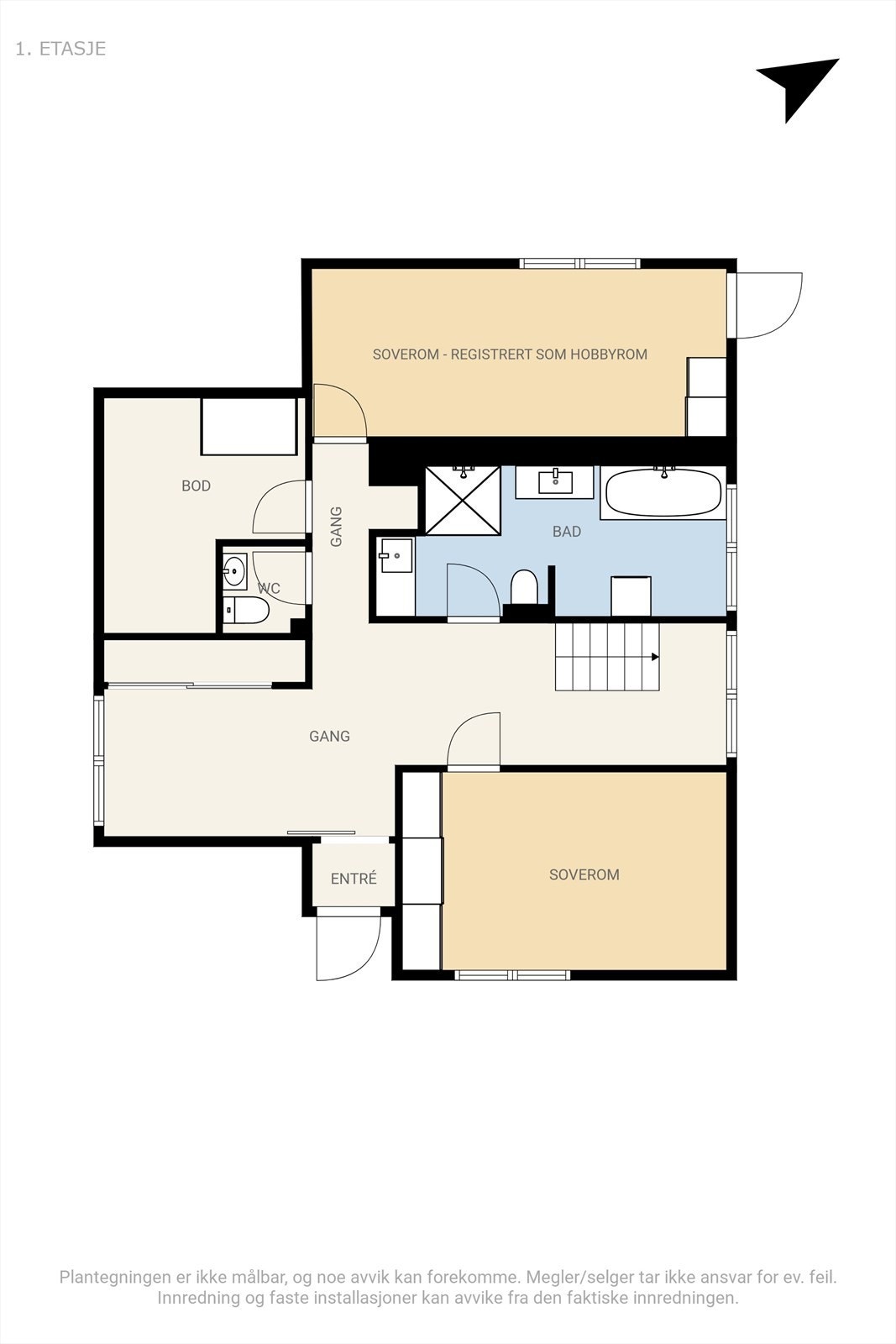 Plantegning plan 1 Galleribilde