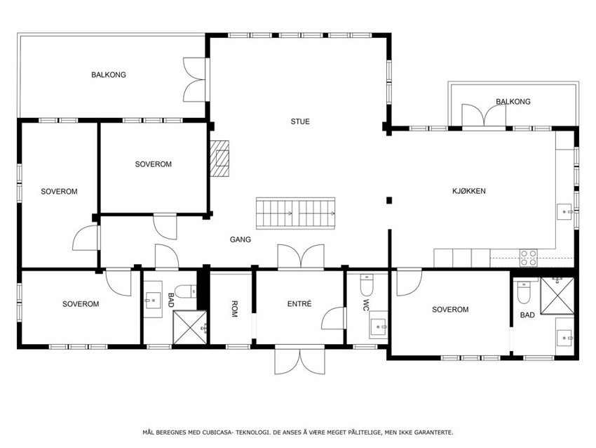Plantegning hovedetasje Galleribilde