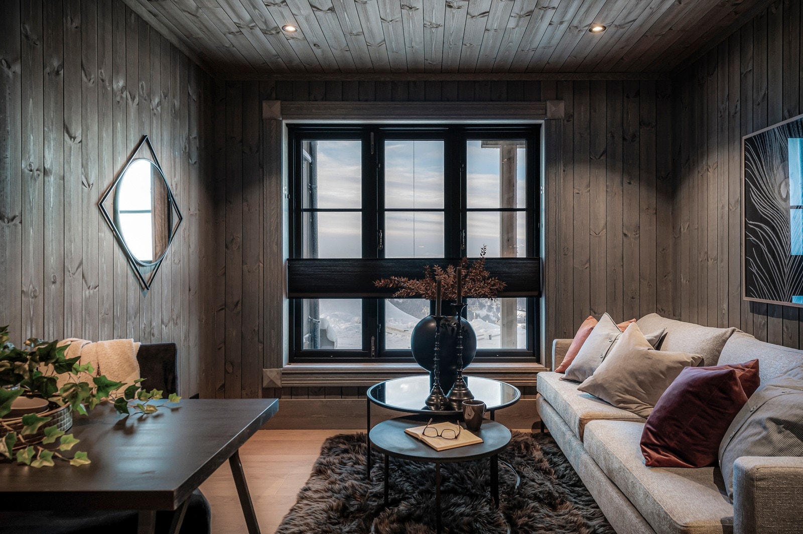 Stuen i denne delen av hytte blir nok populær for ungdommen Galleribilde