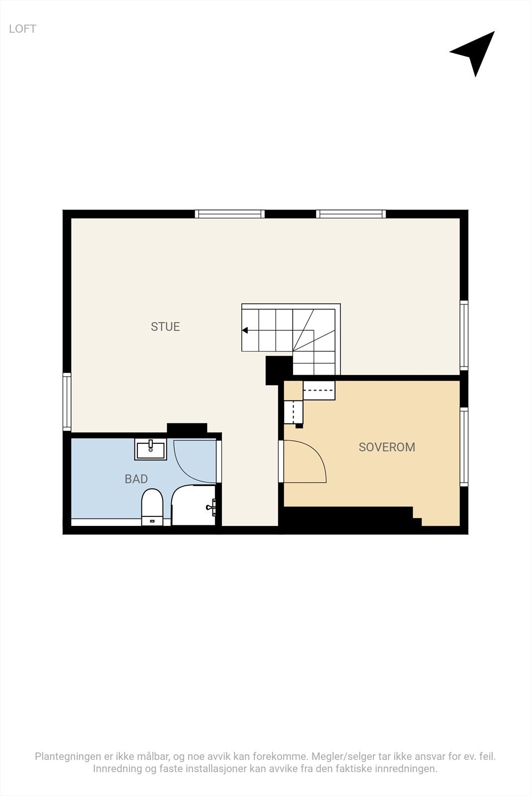 Plantegning loft. Galleribilde