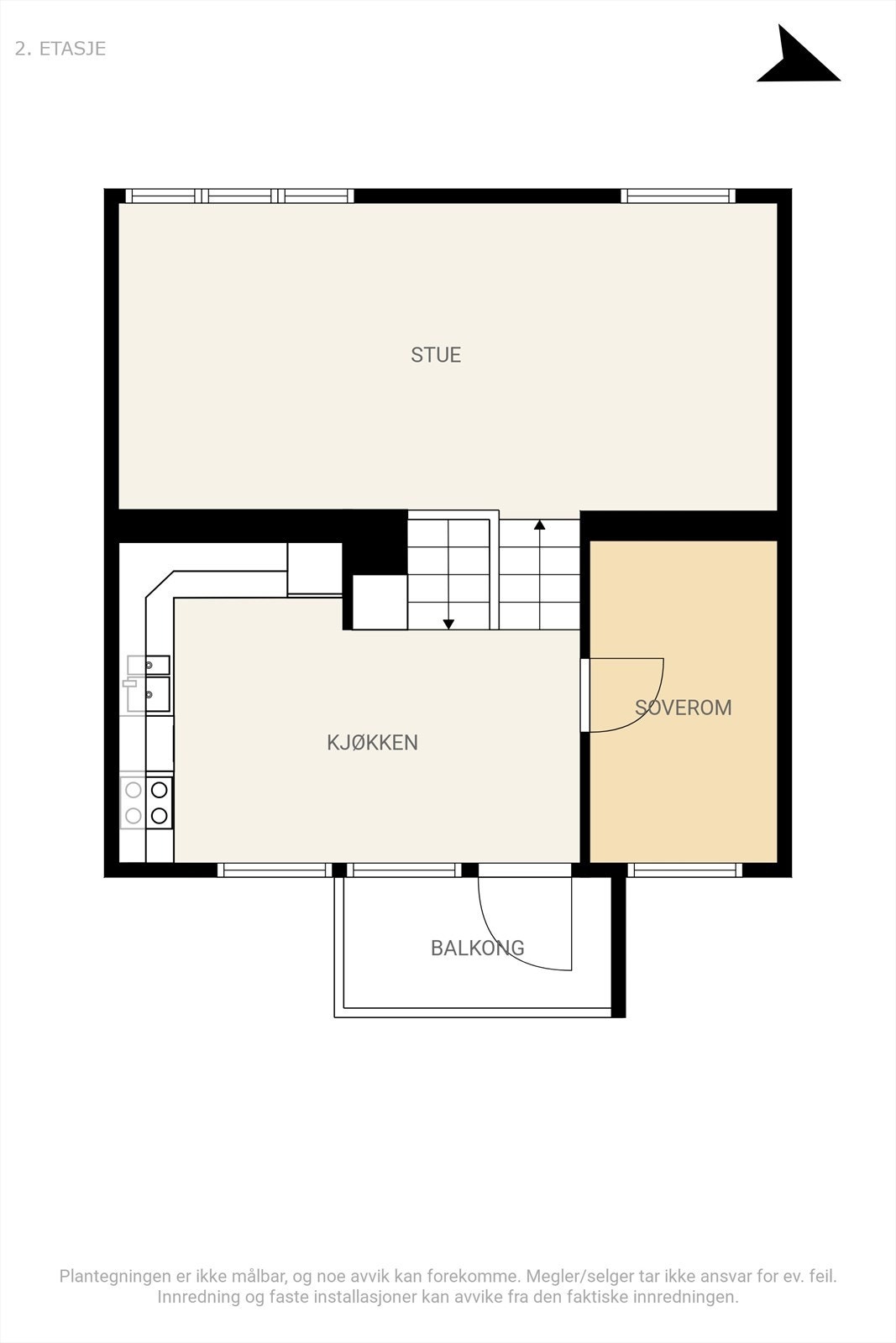 Planskisse tredje og fjerde plan. Galleribilde