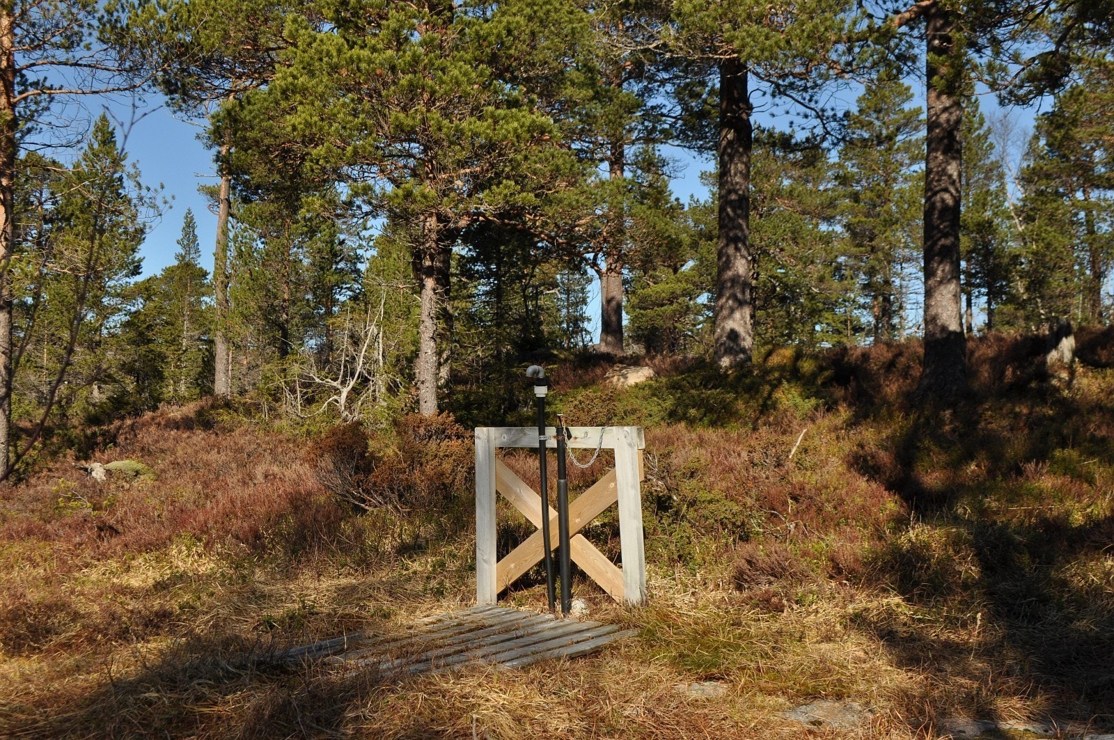 Vannforsyning til hytteområdet skjer via tappesteder Galleribilde