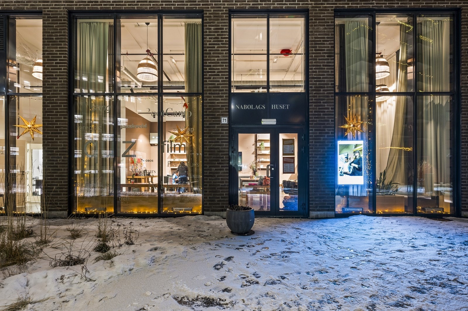 Nabolagshuset er et lokale med plass til 50 personer, og beboere har mulighet til å leie det for private selskaper Galleribilde