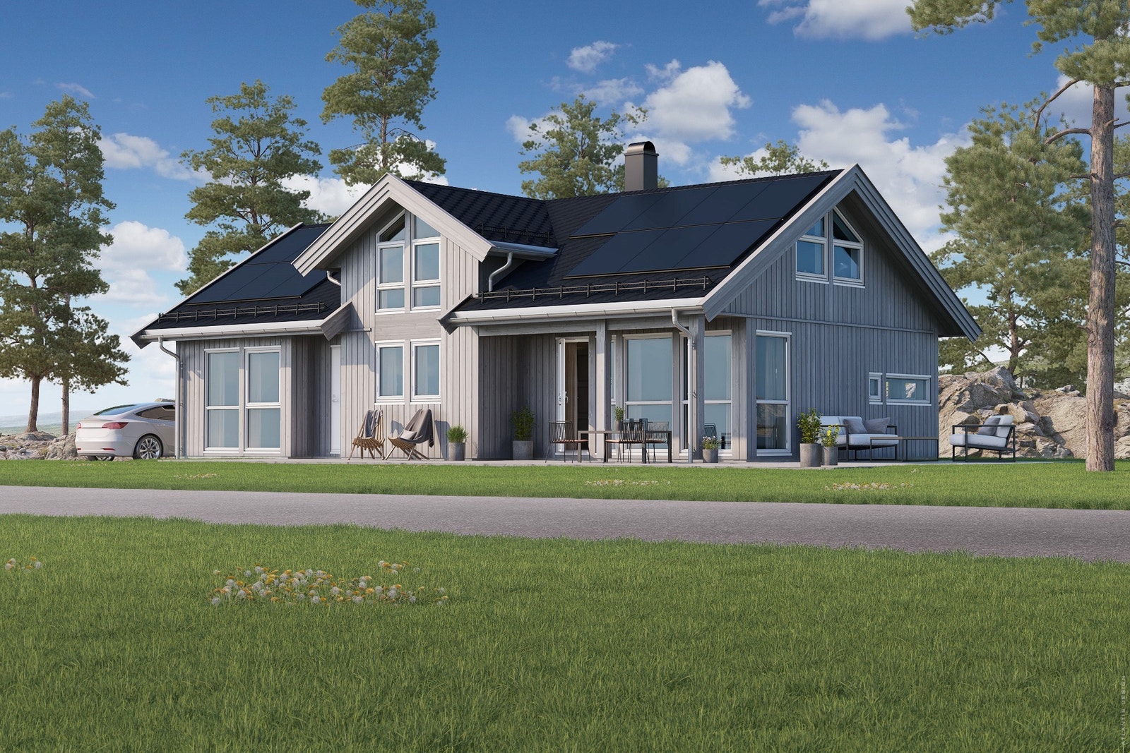 Hyttetypen kan bygges på flere tomter på Alveberget Hyttefelt. Vi anbefaler å besøke feltet og se på våre ledige tomter. Galleribilde