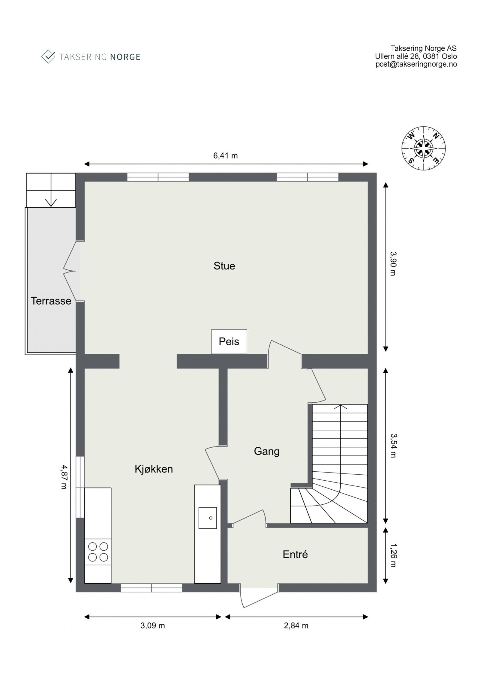 Plantegning 1. etasje Galleribilde