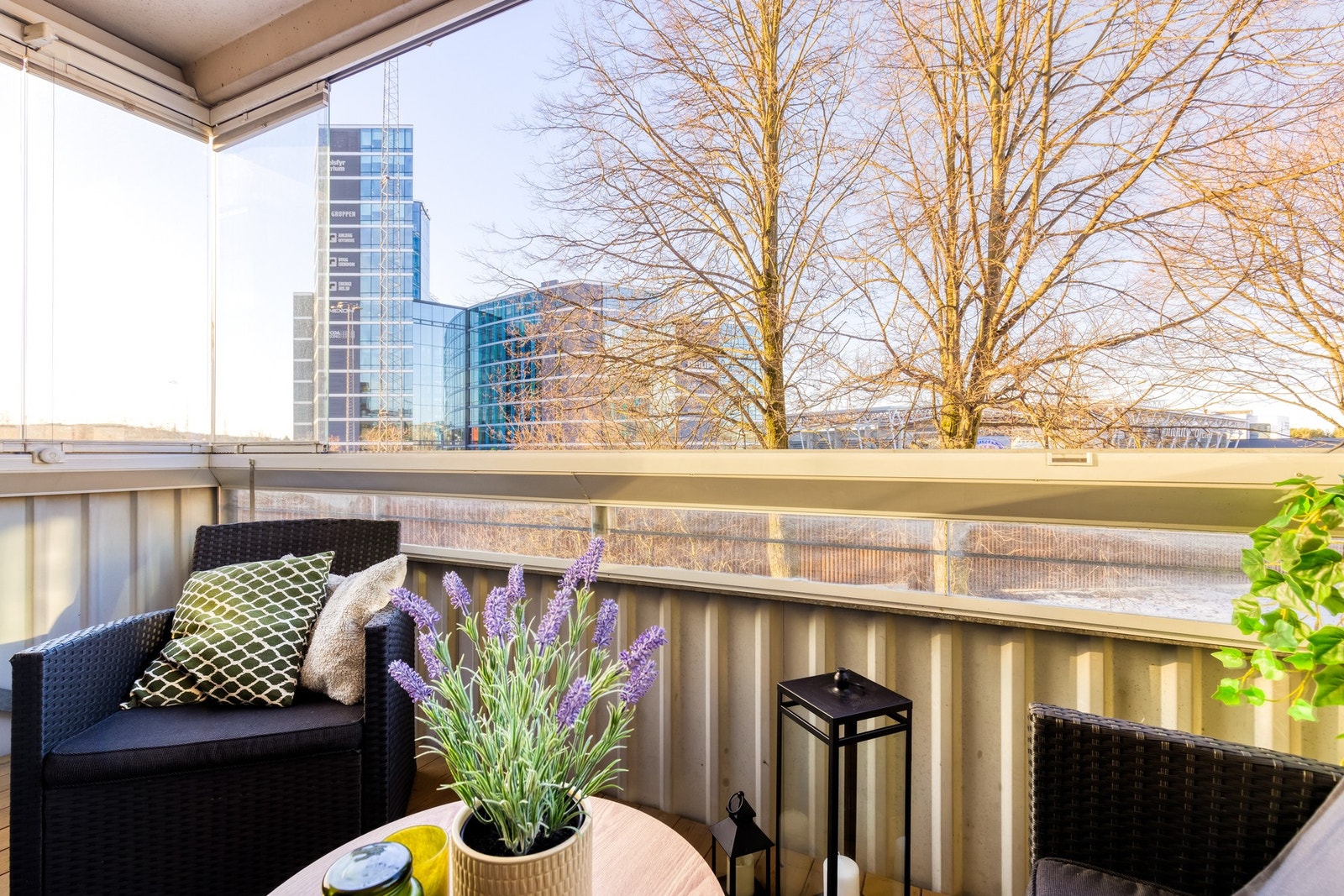 Her får du gleden av en vestvendt, innglasset balkong på 7 kvm. Galleribilde