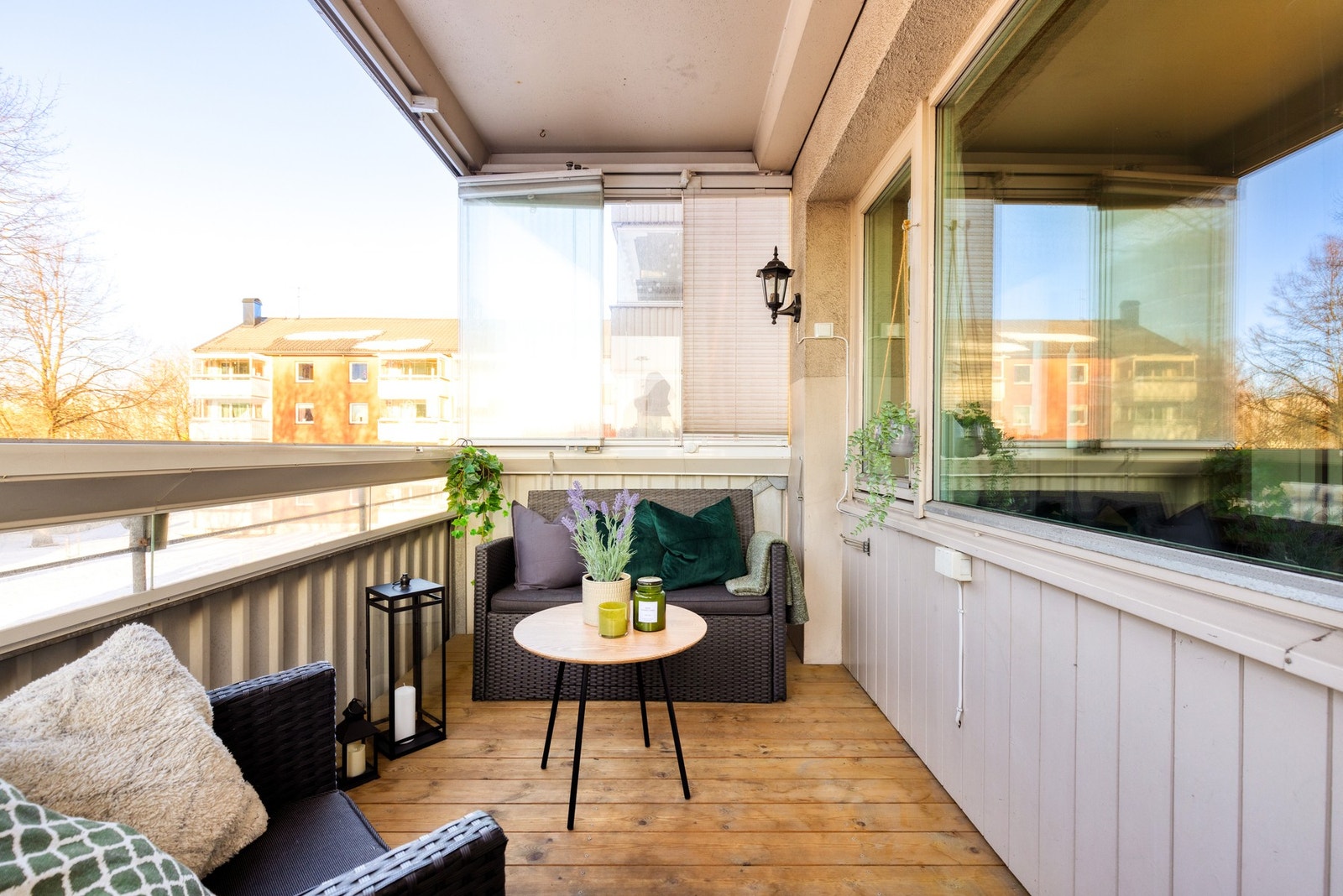 Her er det god plass til balkongmøblement, grill og beplantning mm. Galleribilde