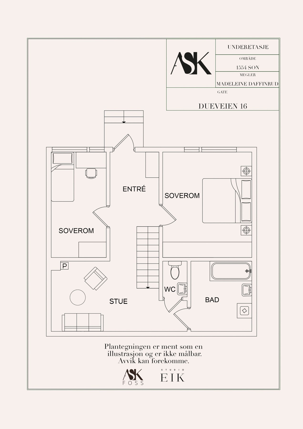 Plan underetasje. Galleribilde