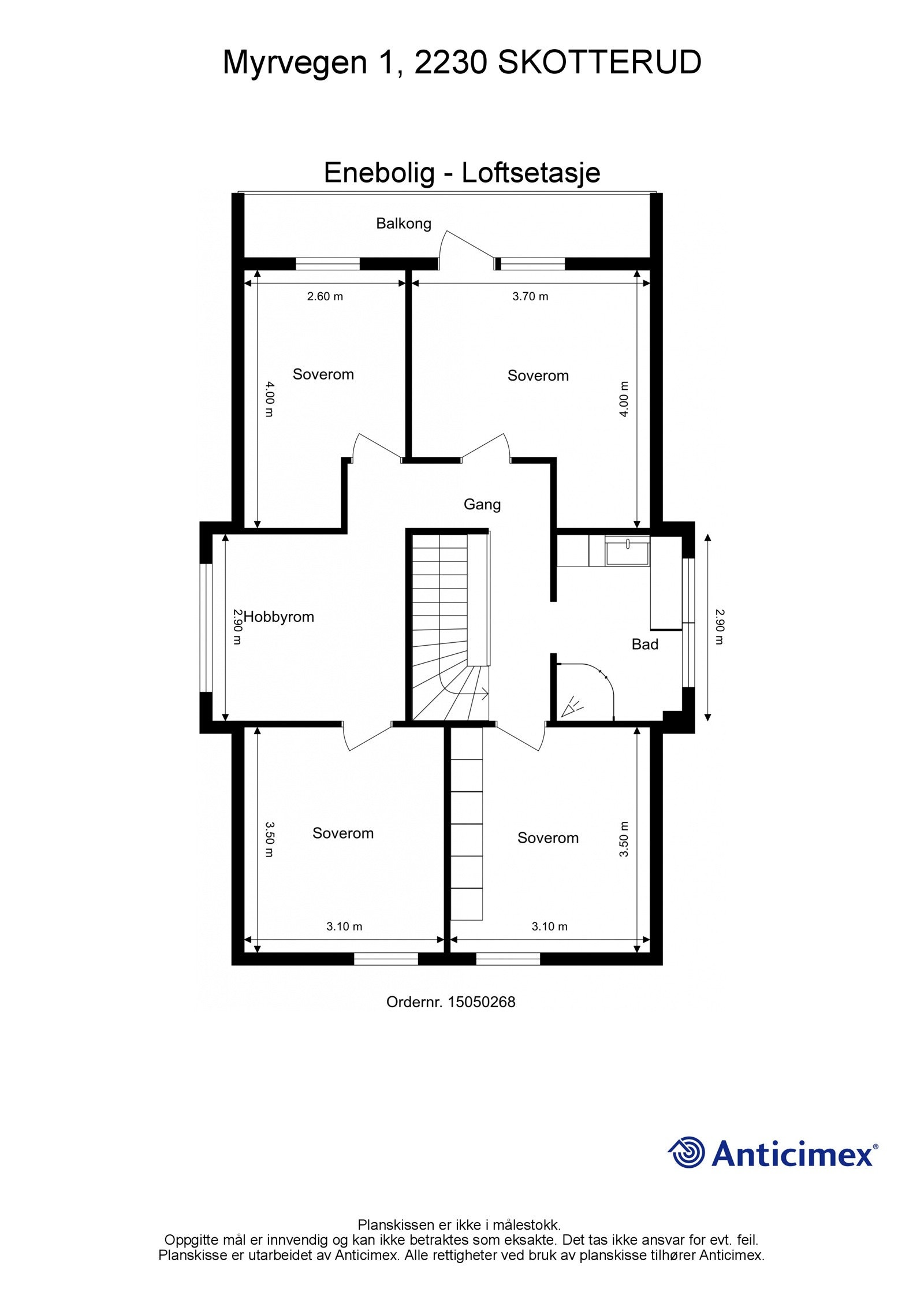 Plantegning - Loftsetasje Galleribilde