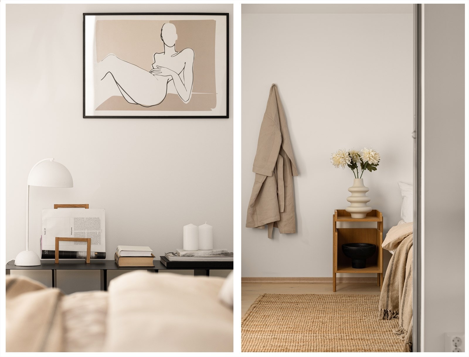 Enstavsparkett på gulv og lyse, malte vegger. Galleribilde